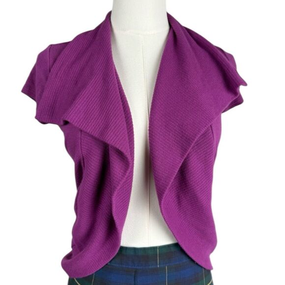Y2K Purple Waterfall Shrug M Softcore Layer for Dresses & Preppy Looks - Picture 1 of 15